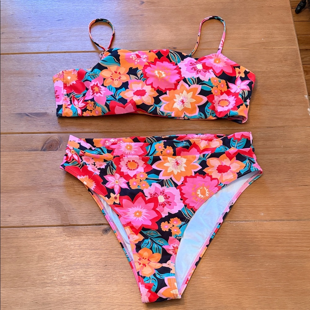 Floral High Waisted Bikini